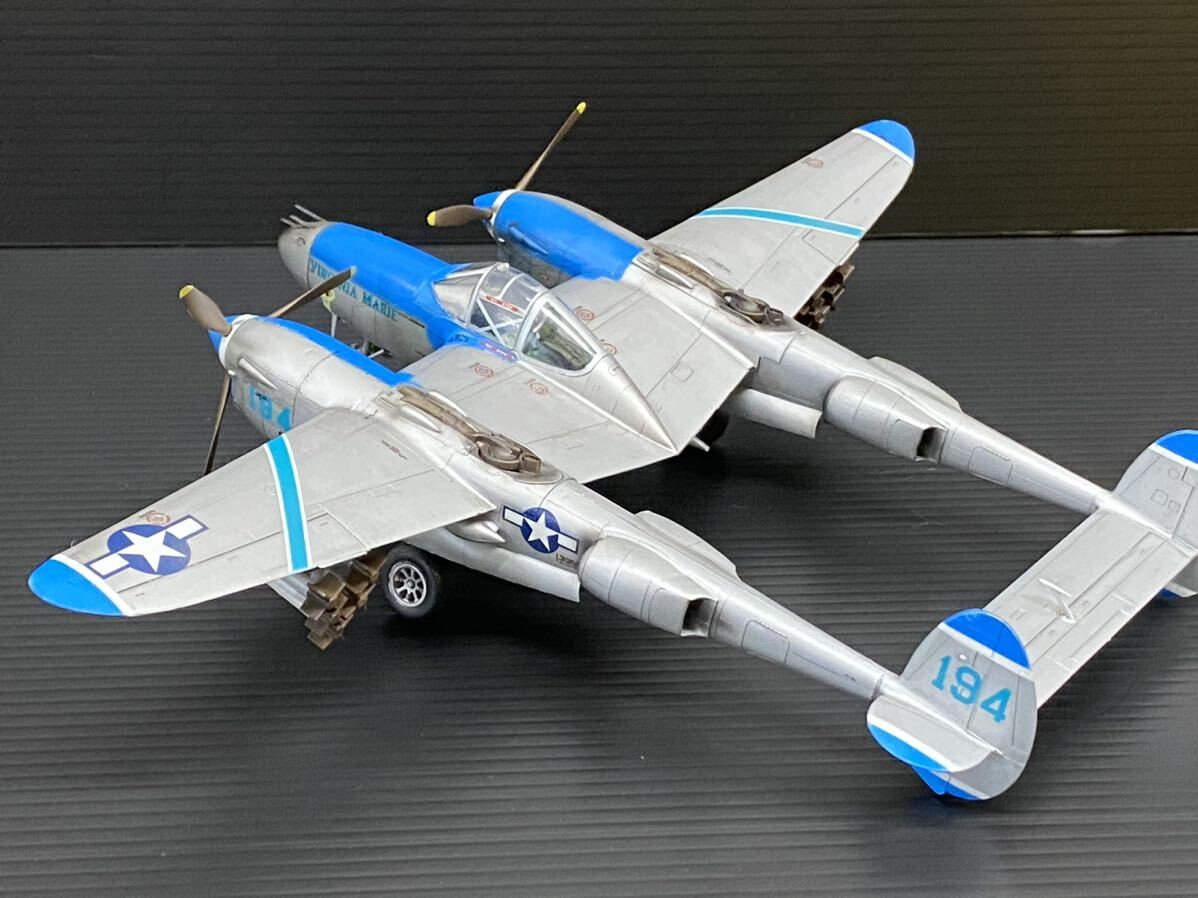 ハセガワ1/48P38J-ライトニングバージニアマリー塗装完成品_画像4