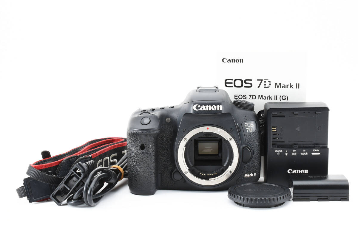 【付属品充実 良品】 CANON キャノン EOS 7D Mark II 2 2020万画素 一眼レフカメラ 動作好調 同梱可能 1円 ＃9111の画像1