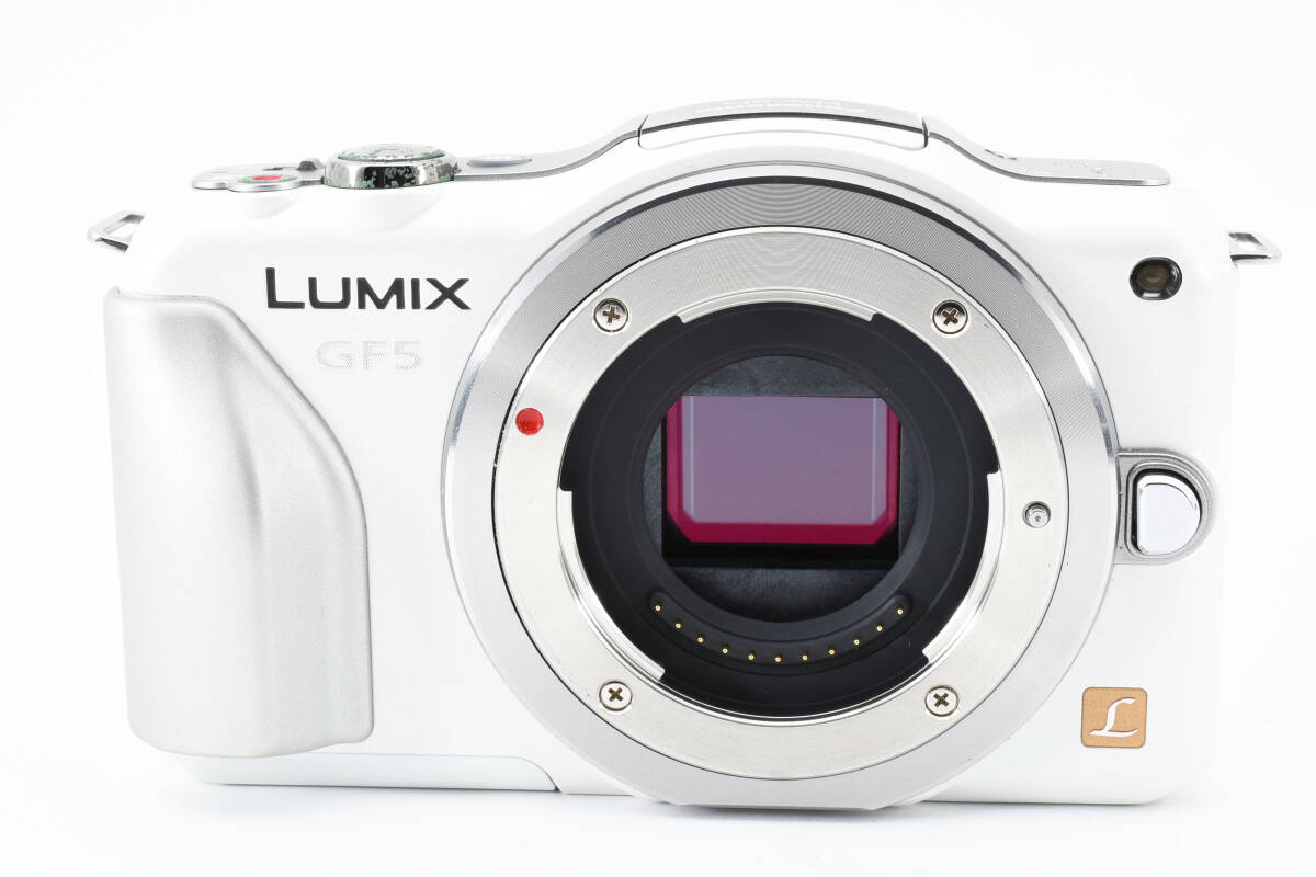 【バッテリー＆充電器付き】　パナソニック LUMIX DMC-GF5　ミラーレスカメラ シェルホワイト Panasonic 動作好調 同梱可能 1円 #9109_画像3