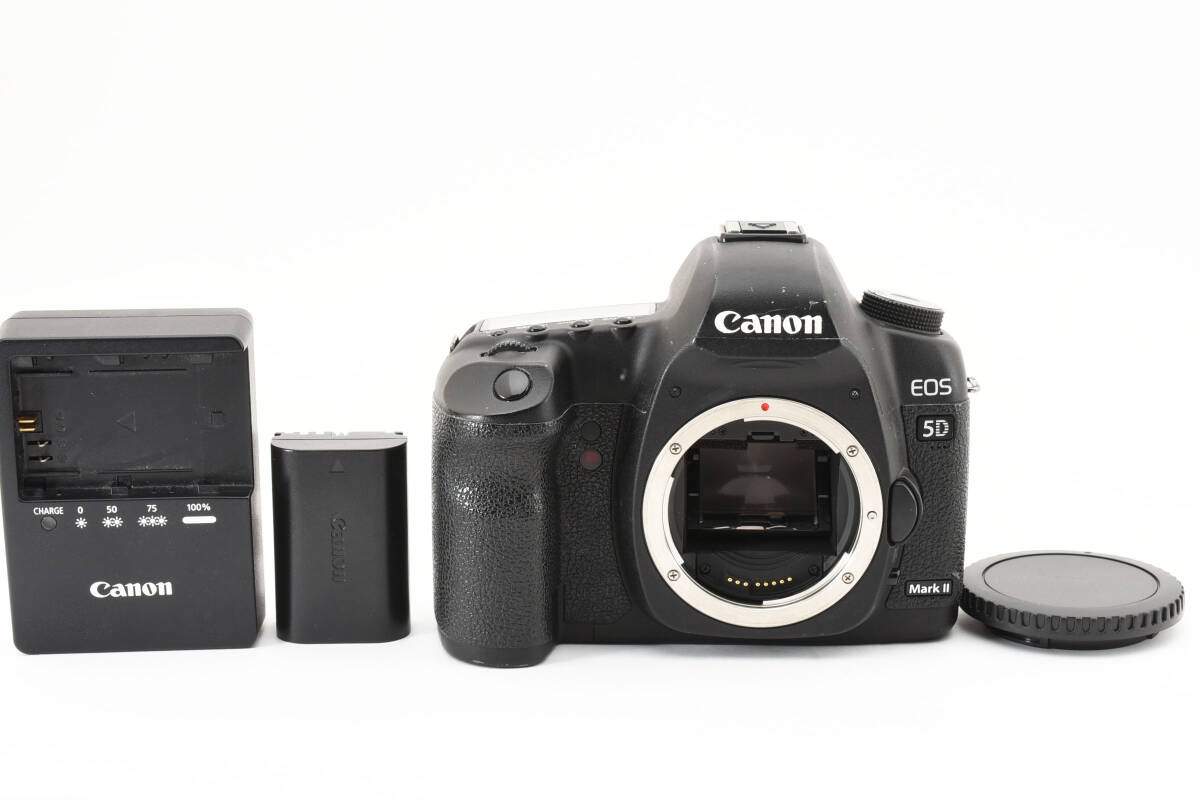 【純正バッテリー＆充電器付き】　Canon キヤノン EOS 5D MarkII カメラ ボディ 動作品　同梱可能 #9124_画像1