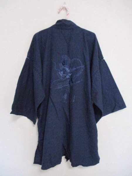 * jinbei set * embroidery entering navy blue color L (40514)