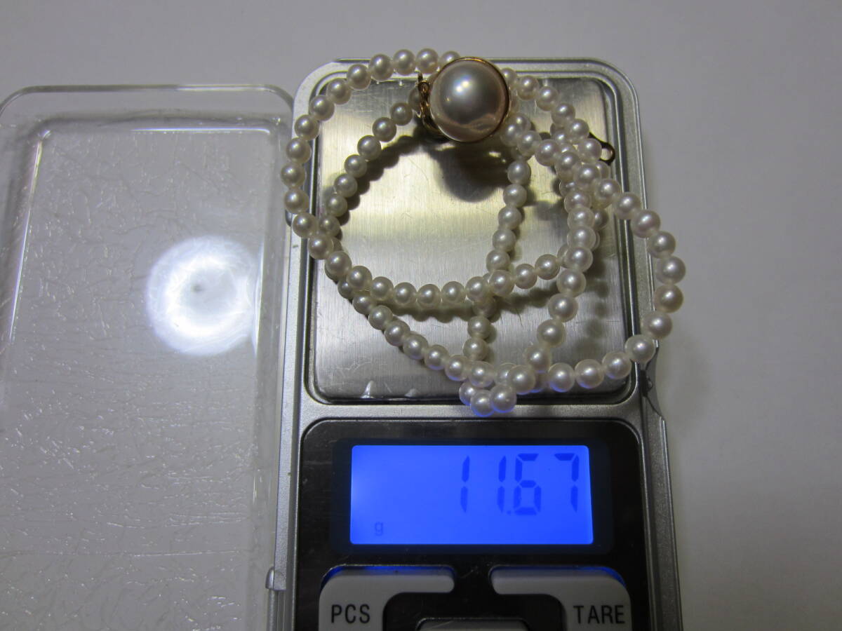  美品 TASAKI タサキ 田崎真珠 K18 マベパール ダイヤモンド ネックレス 真珠 18金  の画像7
