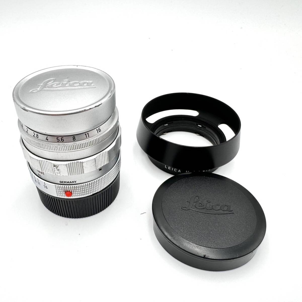 Leica ライカ SUMMILUX ズミルックス 50mm F1.4 LEITZ WETZLAR 第一世代 Mマウント 貴婦人 フード フィルター付き！_画像3