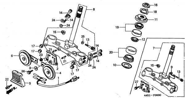 64チタン M6x32 スタッドボルト 2本セット (ホンダ純正92700-06032-0B相当) CB750F,CB1100R,APE(エイプ)50/100,XR50/100,CRF100_21番の部品です。