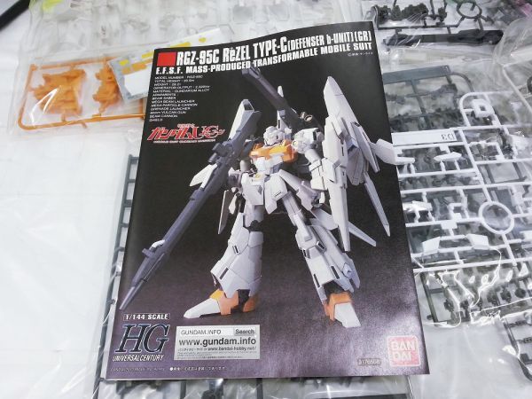 00612 【内袋未開封】HGUC 1/144 RGZ-95 リゼルC型 ディフェンサーbユニットゼネラル・レビル配備機 ガンダムUC ガンプラ 未組立 長期保管の画像7