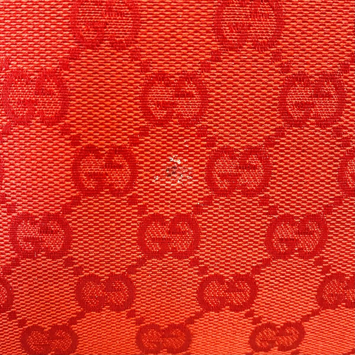 GUCCI グッチ GGキャンバス トートバッグ 002-1122 赤 レッド キャンバス×エナメル ハンドバッグの画像3