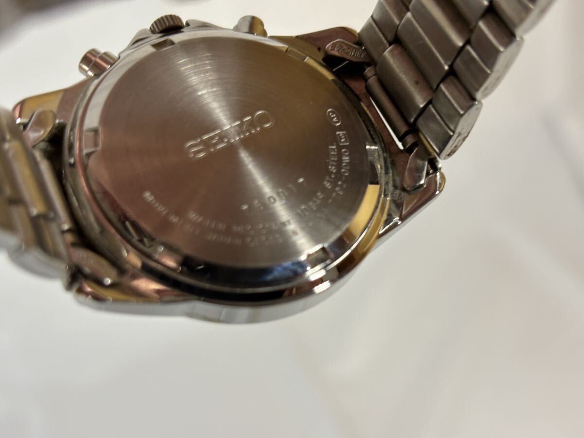 セイコー SEIKO クロノグラフ 腕時計 7T92-0DW0 稼働品_画像5