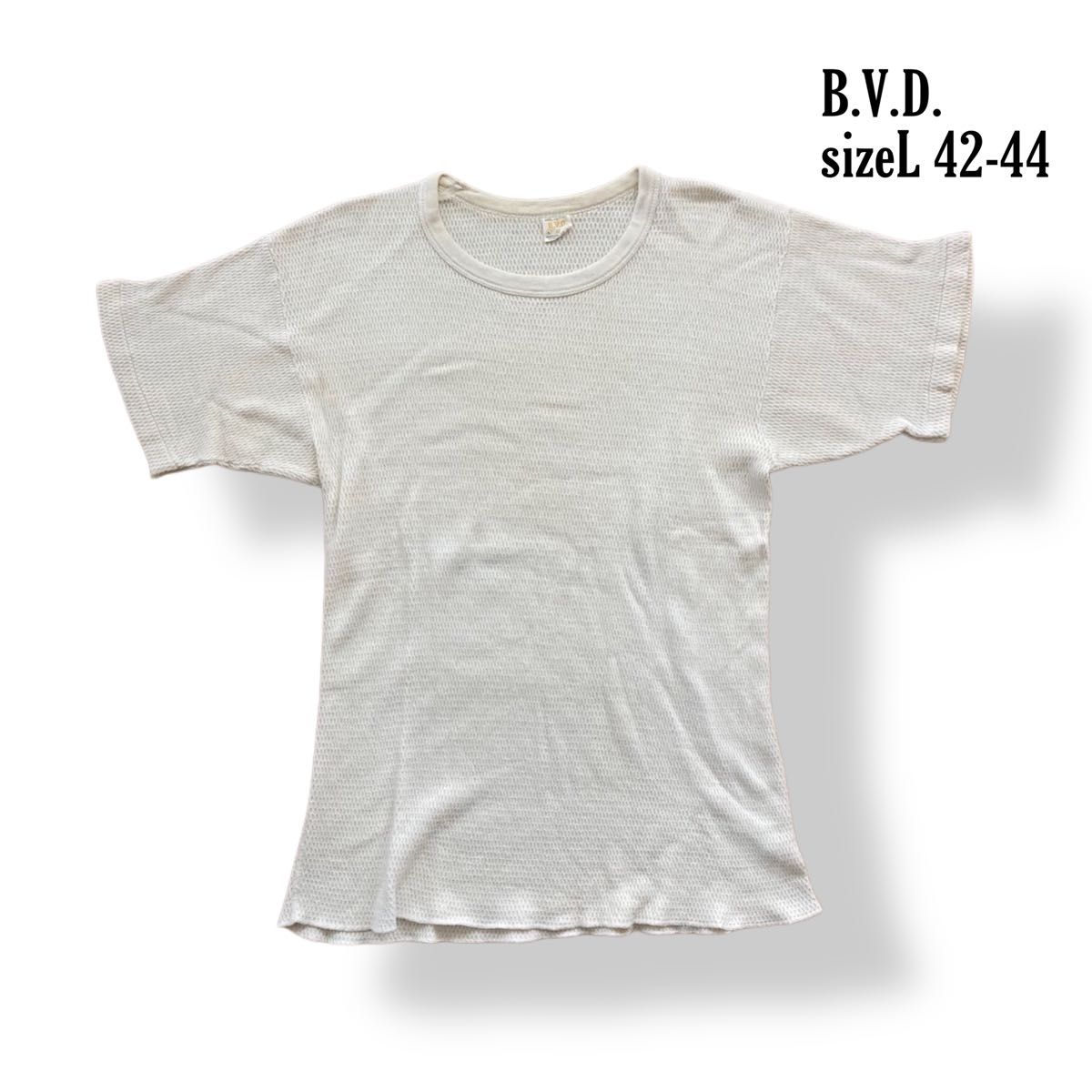 【即日発送】70s B.V.D. サーマル 肉厚 Tシャツ L ヴィンテージ