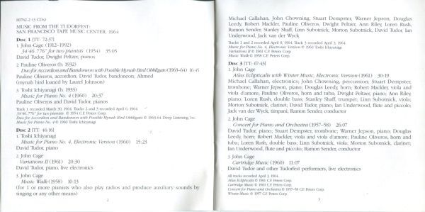 3CD Music From The Tudorfest★David Tudor John Cage 一柳慧 Pauline Oliveros 現代音楽 電子音楽 ミュージック・コンクレート Fluxus_画像4