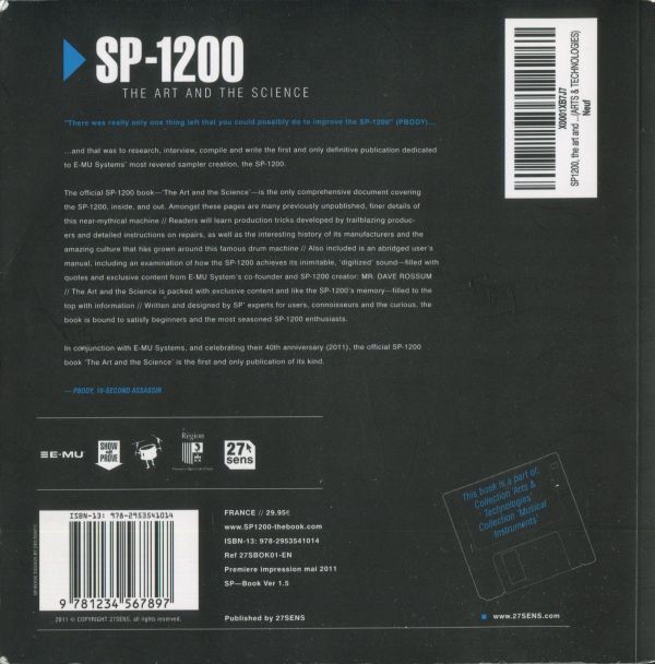 27 sens SP-1200 THE ART AND THE SCIENCE E-MU サンプラー Buckwild Jazzy Jeff DJ Spinna Grap Luva Jel Pete Rock Lord Finesse Showbiz_※表紙・裏表紙や角にキズ