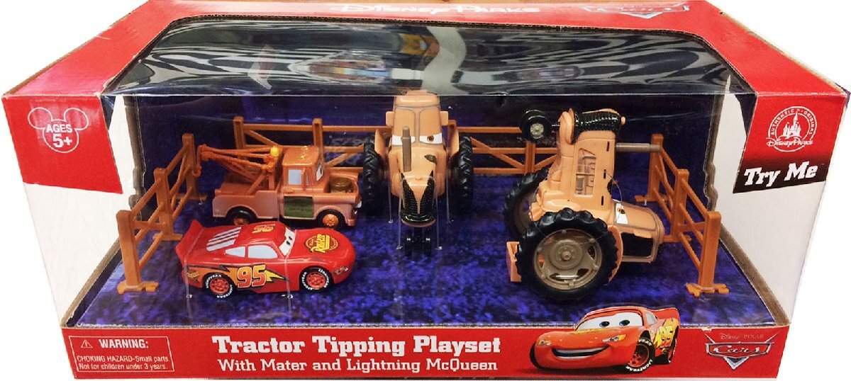 CARS 2022【TRACTOR TIPPING PLAYSET】WITH MATER AND LIGHTNING McQUEEN / DISNEY PARKS限定_画像1