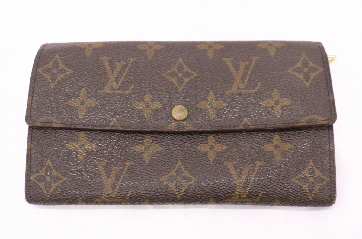 【ト滝】LOUIS VUITTON ルイヴィトン M61725 モノグラム ポシェットポルトモネクレディ 二つ折り 長財布 ウォレット ブラウン AB000DEM98_画像1