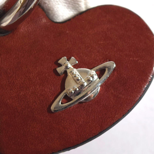 # Vivienne Westwood key ring leather key Heart Brown charm (0990011523)