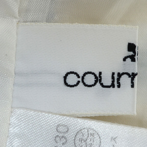 * Courreges skirt check pattern button yellow × black size 40 (0220450085)