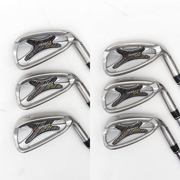 ★ TaylorMade テーラーメイド R360XD アイアン 6本セット 5・6・7・8・9・P スチールシャフト 右利き 中古 ゴルフ (0220488688)_画像3