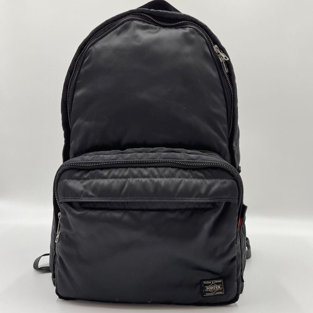 [1 jpy start ]PORTER Poe tartan car rucksack backpack Day Pack black Yoshida bag black 19L high capacity 