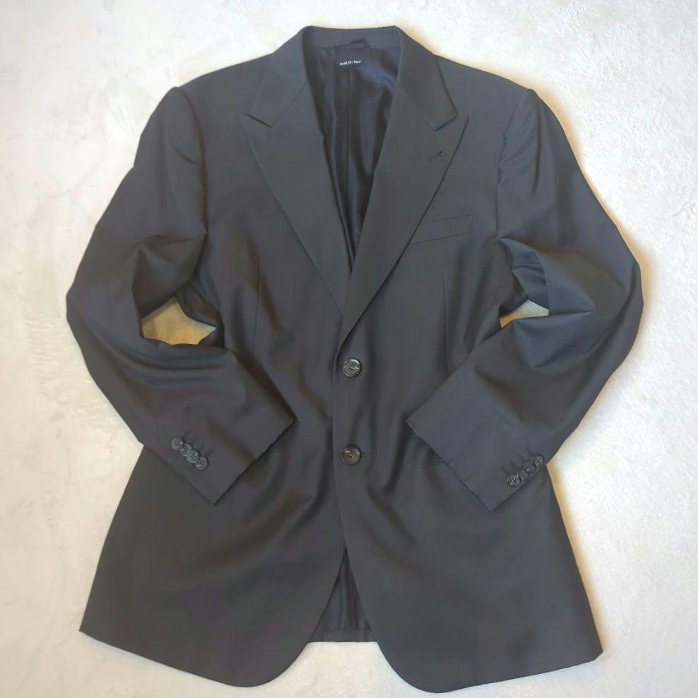 1円～　【極美品/正規品】　GIORIO ARMANI　ジョルジオアルマーニ　セットアップ　ソリッドスーツ　2B　54　XL　総裏　ノーベント　グレー_画像2