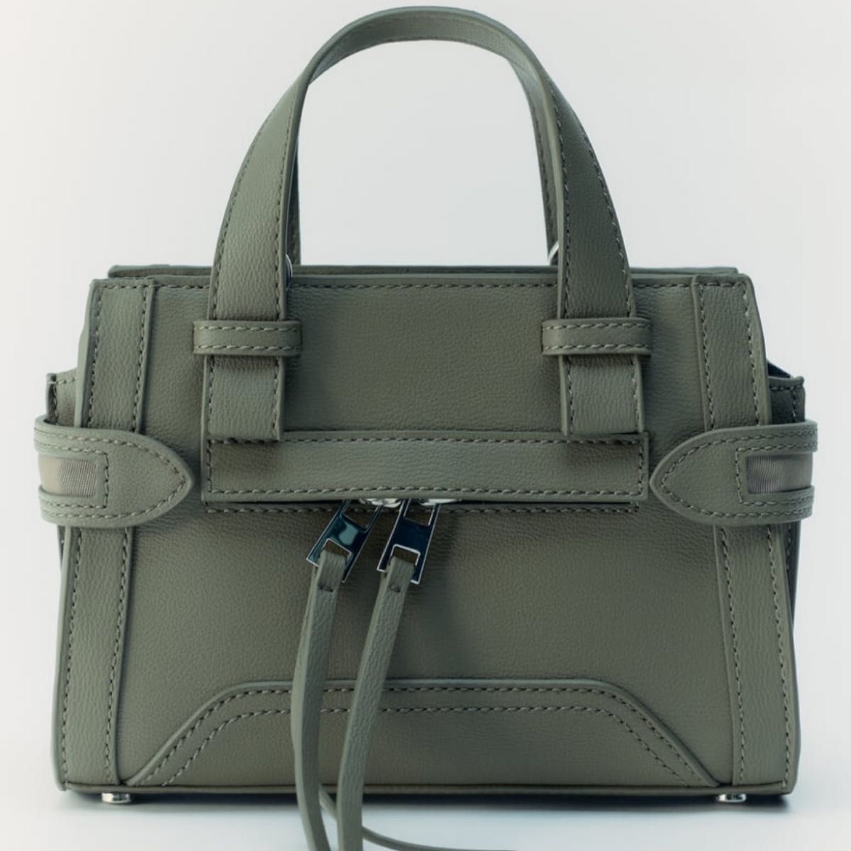 ハンドバッグ ショルダーバッグ ZARA 2WAY カーキ｜Yahoo!フリマ