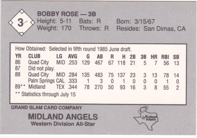 来日外国人 横浜 ローズ 1989 Texas League AS Grand Slam 3の画像2