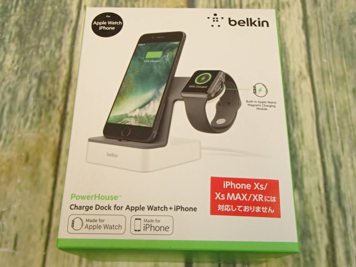 0belkin iPhone/Apple Watch same time charge stand PowerHouse charge dok white new goods 0