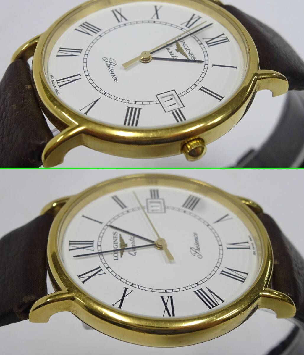 (つ-U-606)LONGINES ロンジン 腕時計 Presence プレザンス 156 swiss 6801 アナログ メンズ 動作品 中古_画像3