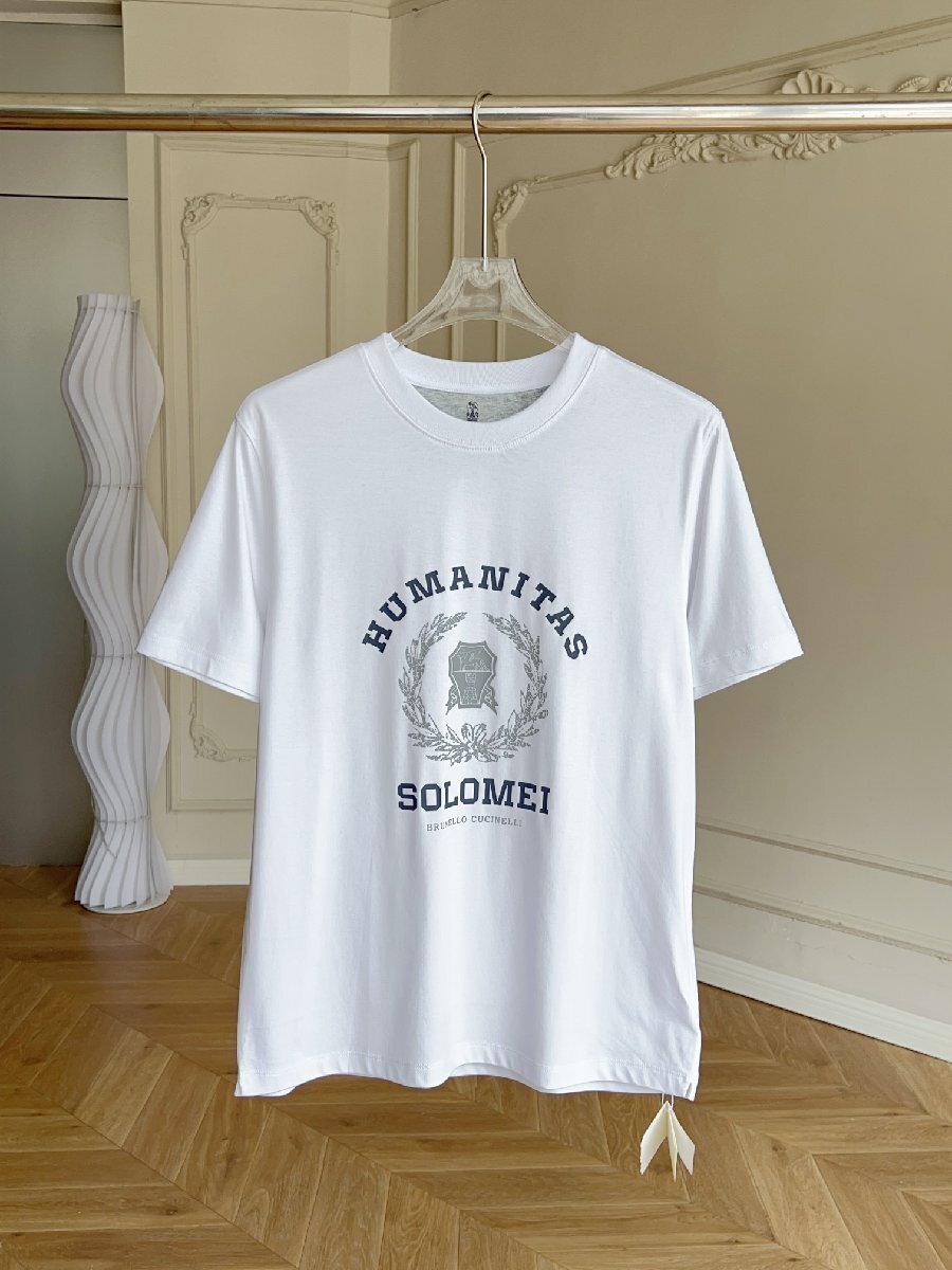 ブルネロクチネリ　BRUNELLO CUCINELLI メンズ　Tシャツ　半袖　文字ロゴ　M-XL　サイズ選択可能_画像1