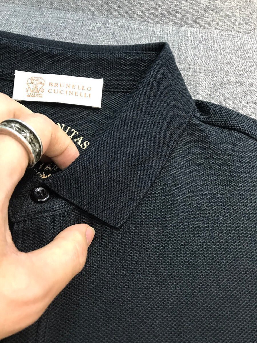 ブルネロクチネリ　BRUNELLO CUCINELLI メンズ　ポロシャツ　半袖　ビジネス　Tシャツ　刺繍ロゴ　S-XXL　サイズ選択可能_画像5