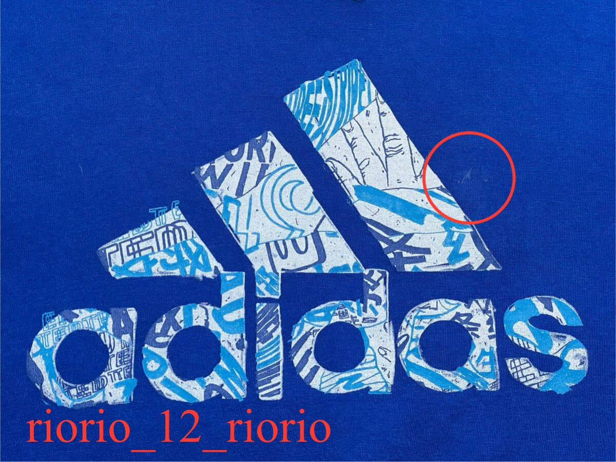 572　adidas　アディダス　男の子まとめ売り　ビッグロゴTシャツ　金ロゴハーフパンツ　2枚セット　size150_画像3