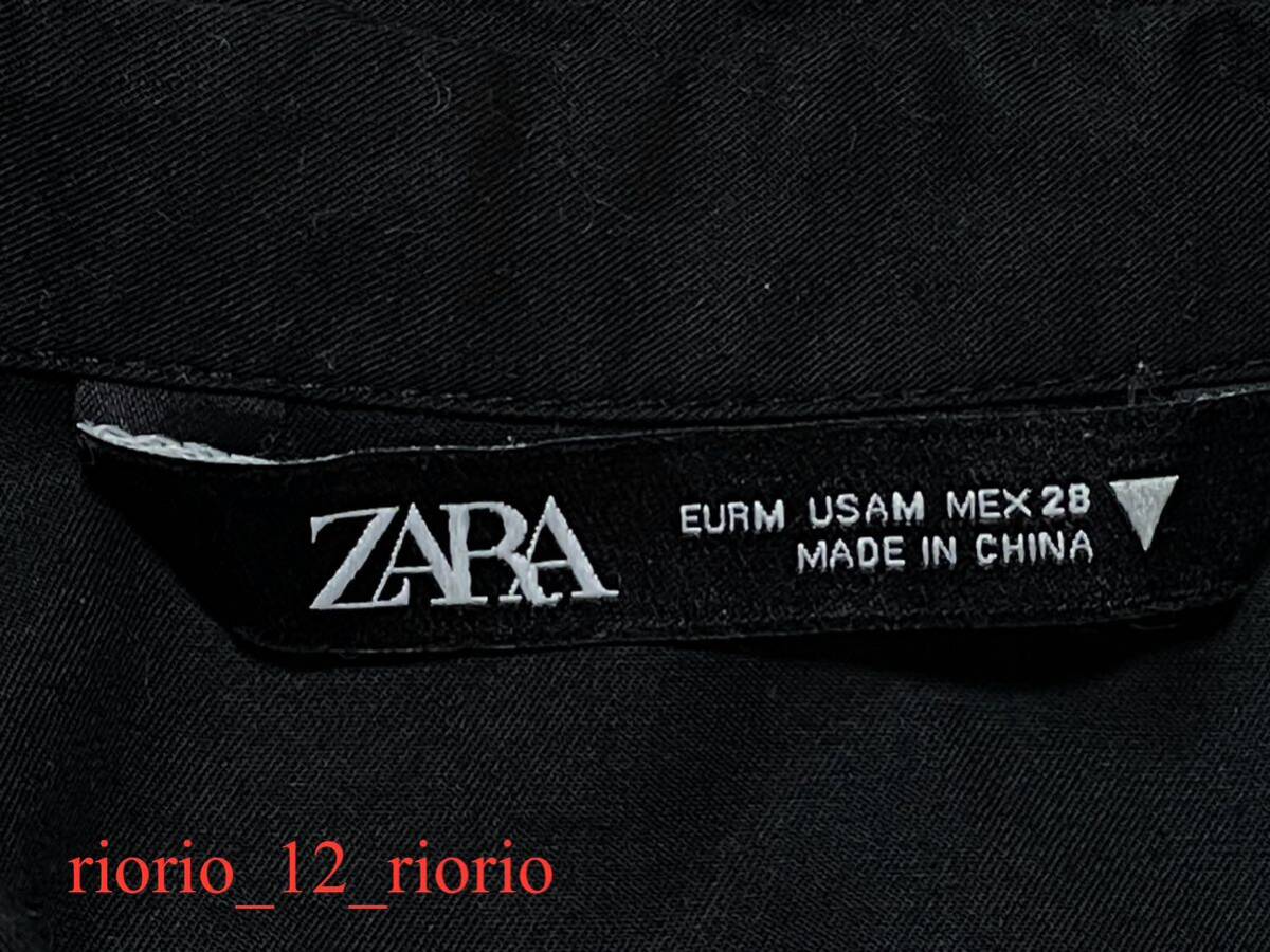 591　ZARA　ザラ　パフスリーブティアードワンピース　ギャザーミニ丈ワンピース　シャツワンピース　sizeUSA表記M_画像6