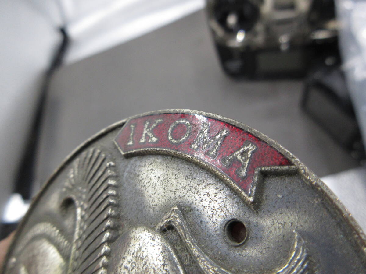希少　１９６３年当時もの　生駒テック　IKOMA MOTER SPORTSLAND 七宝焼きプレート　直径7７mm_画像4