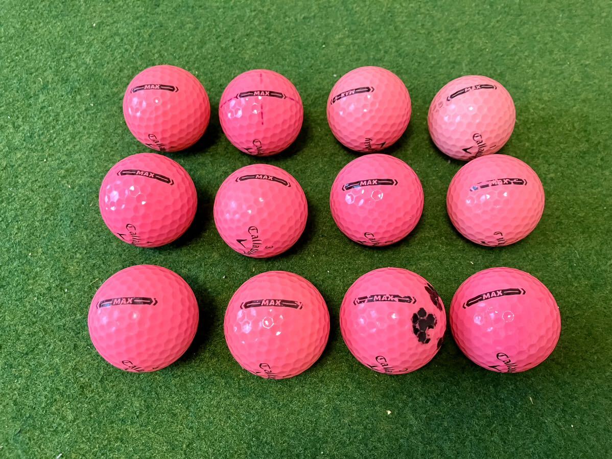 キャロウェイ super soft MAX 2021年モデル 12個  ピンク ロストボール の画像2