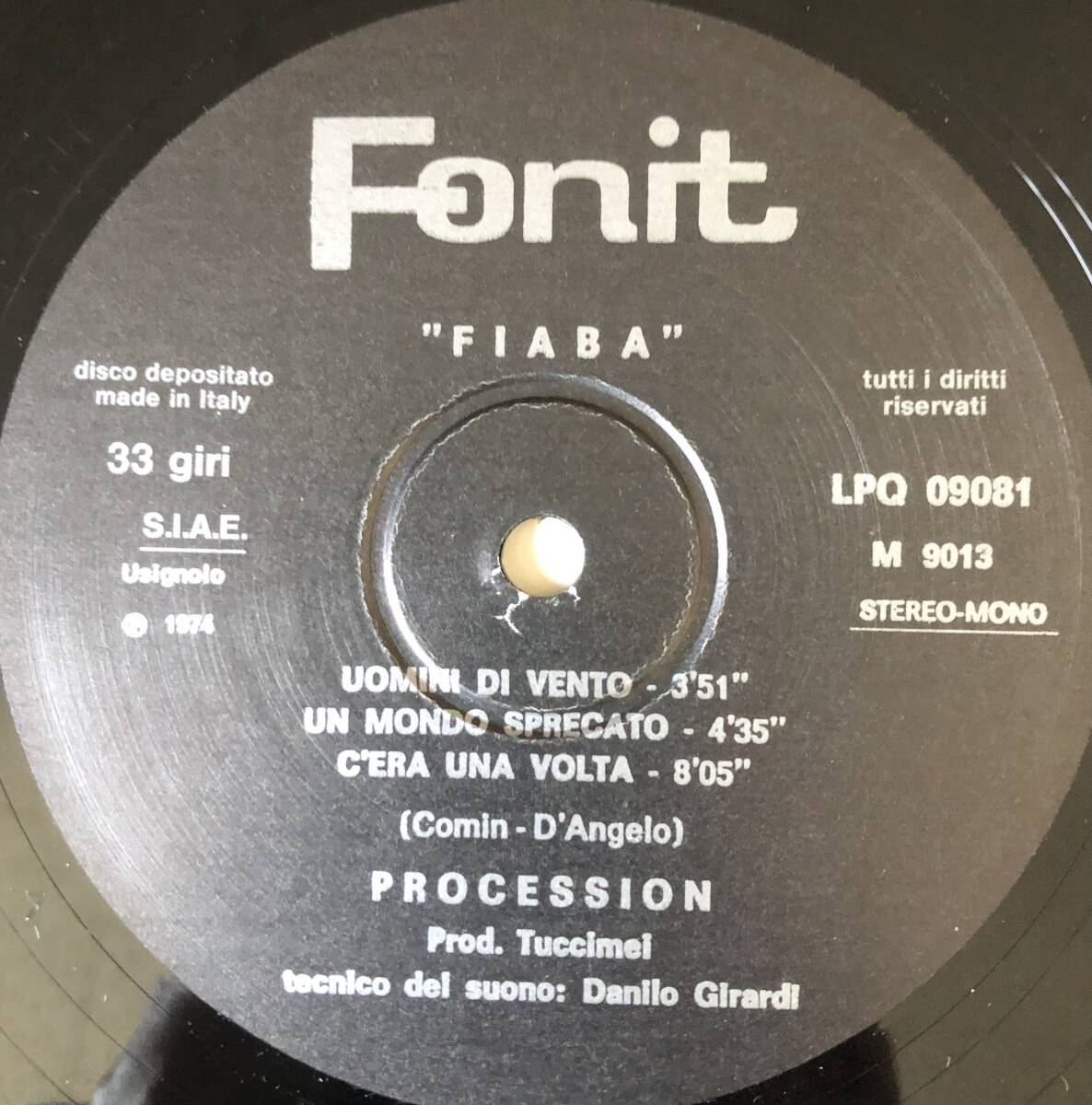PROCESSION / FIABA LP レコード ITALY盤 プログレ_画像4