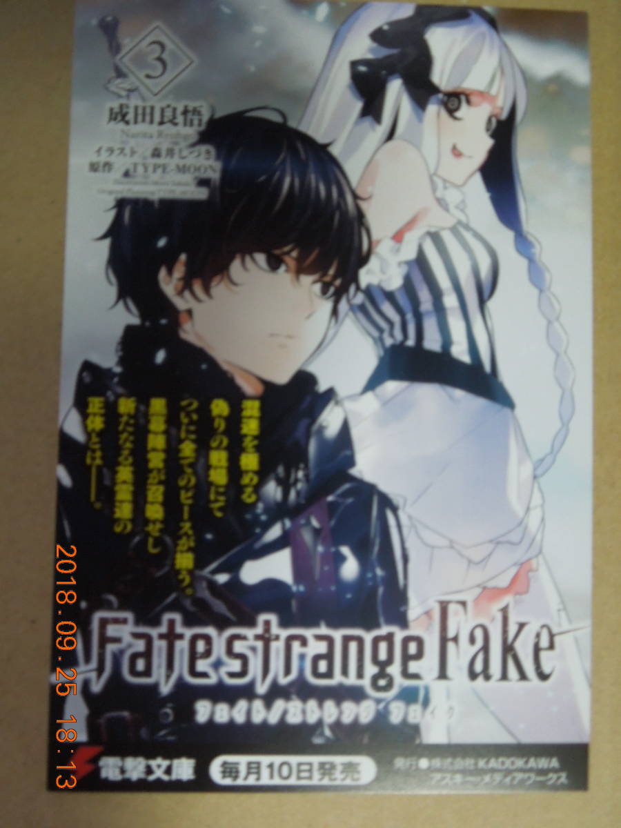 Fate Strange Fake 第3巻 ポストカード 成田良悟 Type Moon 森井しづき コミック アニメグッズ 売買されたオークション情報 Yahooの商品情報をアーカイブ公開 オークファン Aucfan Com