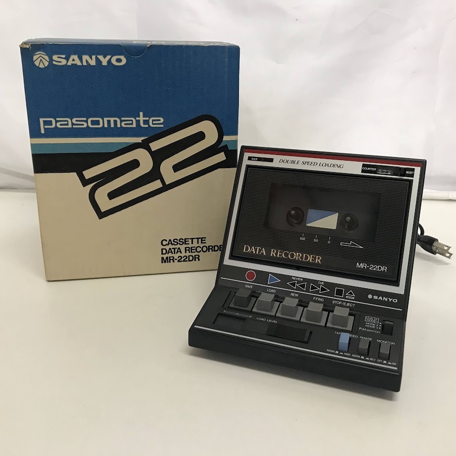 ☆SANYO MR-22DR データレコーダー 昭和レトロ カセットテープ サンヨー 三洋電機 DATA RECORDERの画像1