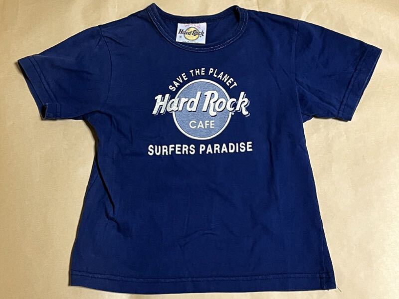 ●USED●半袖プリント Tシャツ●Hard Rock CAFE ハードロックカフェ●半袖 チビ T●ピタ Tネイビー●レトロ●古着●MADE IN AUSTRALIA●_画像3