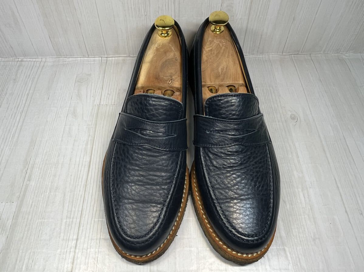  beautiful goods *hiroshi tsubouchi × EDIFICE Loafer 6≒23.5~24.0cmhirositsu bow chi Edifice navy leather shoes 