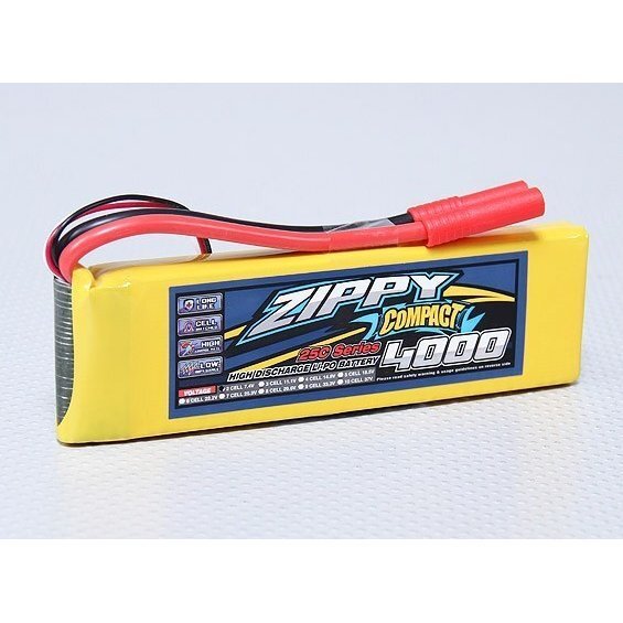 Compact 7.4V 4000mAh 25C35C ZIPPY リポバッテリー★ホビーショップ青空の画像1