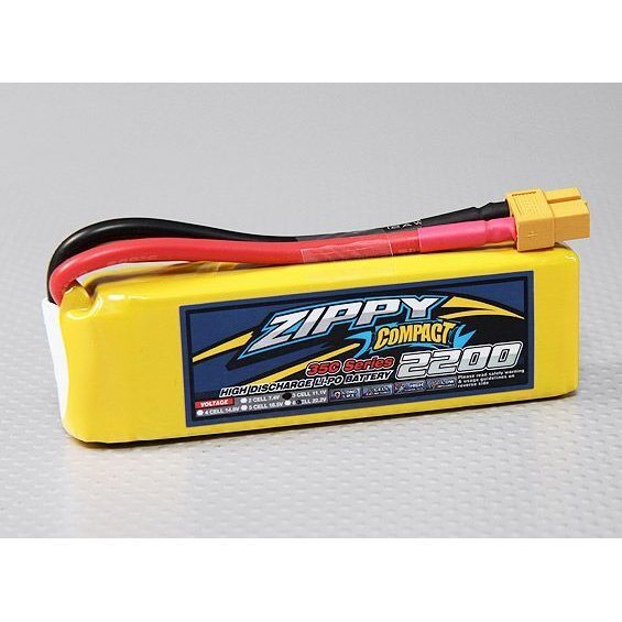 Compact 11.1V 2200mAh 35C45C リポ ZIPPY_画像1