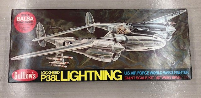 [ junk ]Guillow\'s(gi rose ) BALSA FLYING MODEL KIT LOCKHEED P-38L LIGHTNING KIT2001 ( control number :060111)