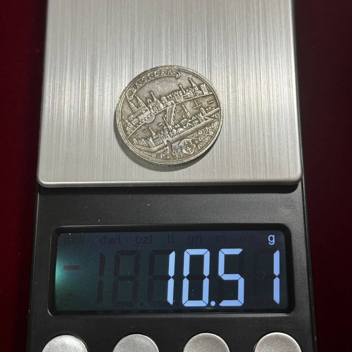 神聖ローマ帝国 バーゼル市 硬貨 古銭 1740年 自由都市 都市の紋章 ターラー コイン 銀貨 外国古銭 海外硬貨 の画像6