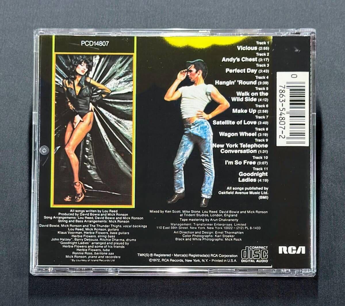 【PCD14807/US盤】ルー・リード/トランスフォーマー　RCA　Lou Reed/Transformer　Made in U.S.A._画像2