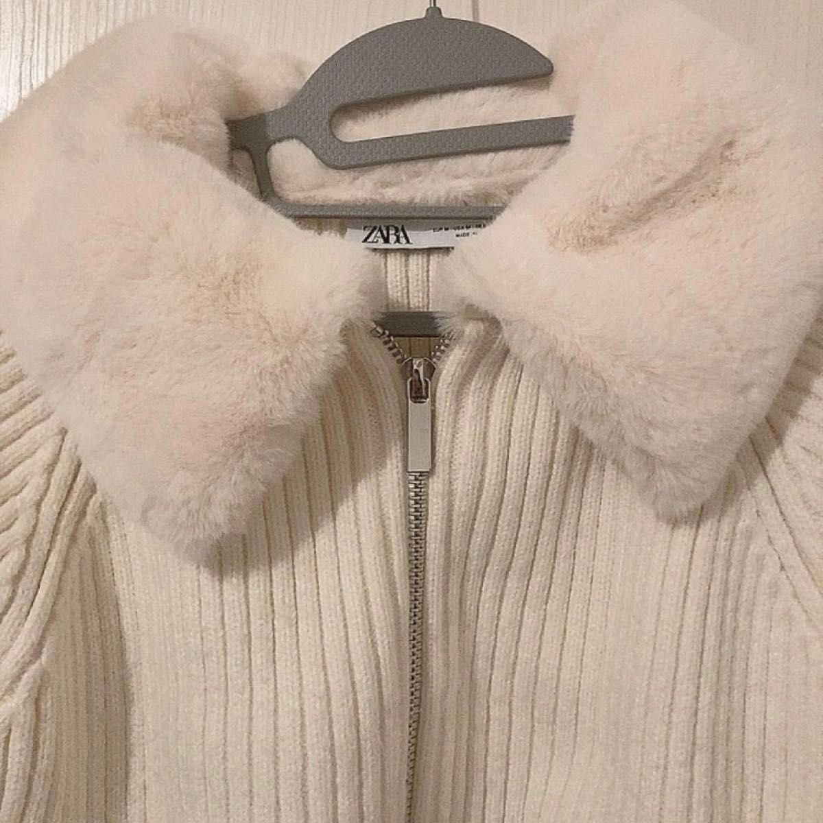 ZARA ザラ フェイクファーカラー ニットセーター M|Yahoo ZARA ザラ フェイクファーカラー ニットセーター M|Yahoo