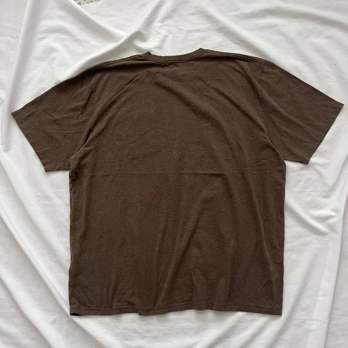 カーハート Carhartt 古着 半袖 Tシャツ クルーネック ポケットTシャツ ストリート 茶色 ブラウン 送料込 2XL コットン 