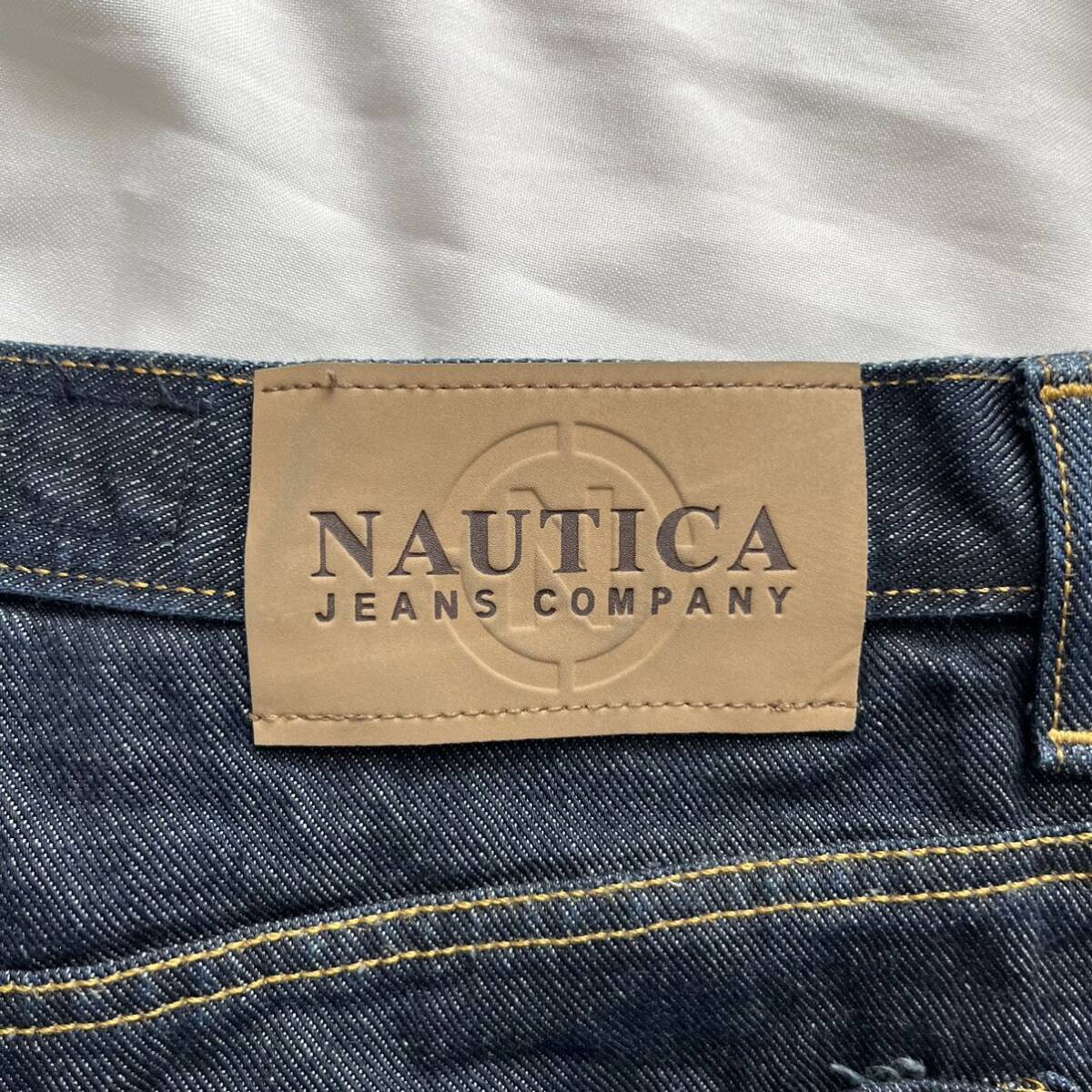 ノーティカ NAUTICA メンズ ショートパンツ ハーフパンツ デニム地 ストリート 古着 32サイズ 送料込