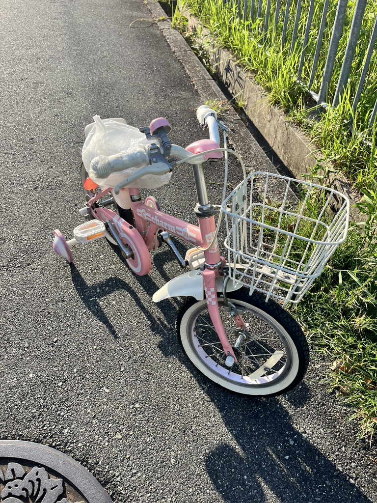 H0547 charm пешка имеется велосипед 14 дюймовый детский пассажирский колесо розовый велоспорт 