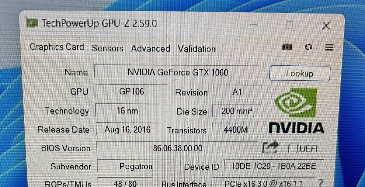 中古 動作品 ASRock Deskmini GTX GeForce GTX1060 MXM windows 11 起動まで確認済の画像10