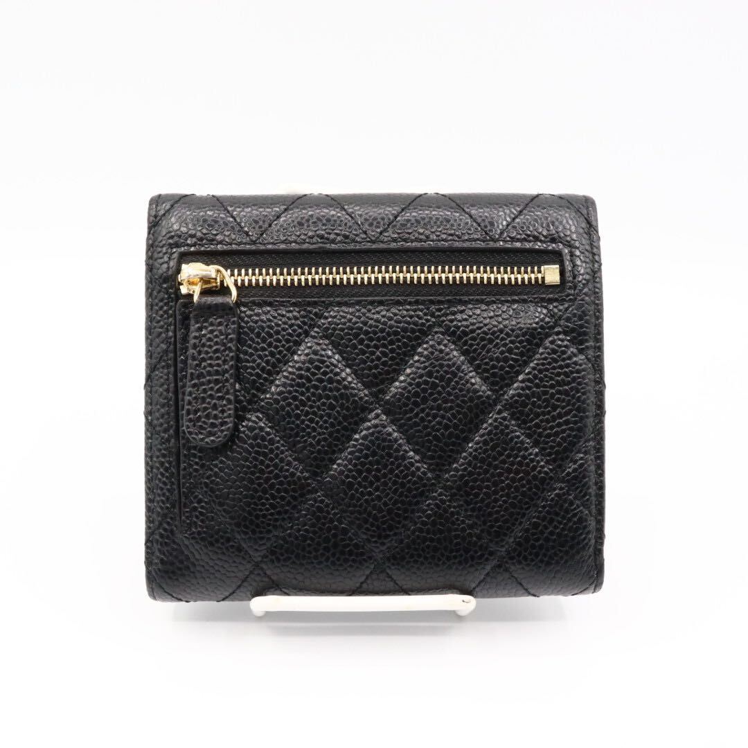 美品 CHANEL シャネル キャビアスキン マトラッセ 折り財布 美品 CHANEL シャネル キャビアスキン マトラッセ 折り財布