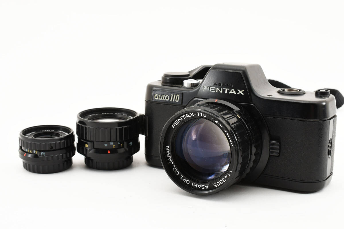 PENTAX AUTO110 ペンタックス 50mm ,24mm ,18mm f/2.8 レンズ3個付き_画像2