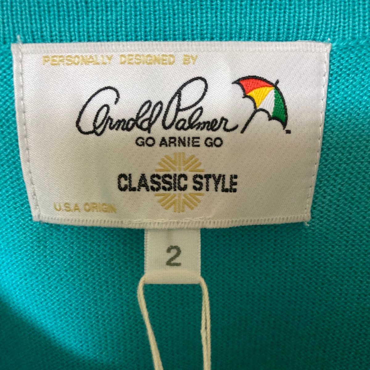 ArnoldPalmer ラウンドネックの薄手のコットンカーディガン　ニット