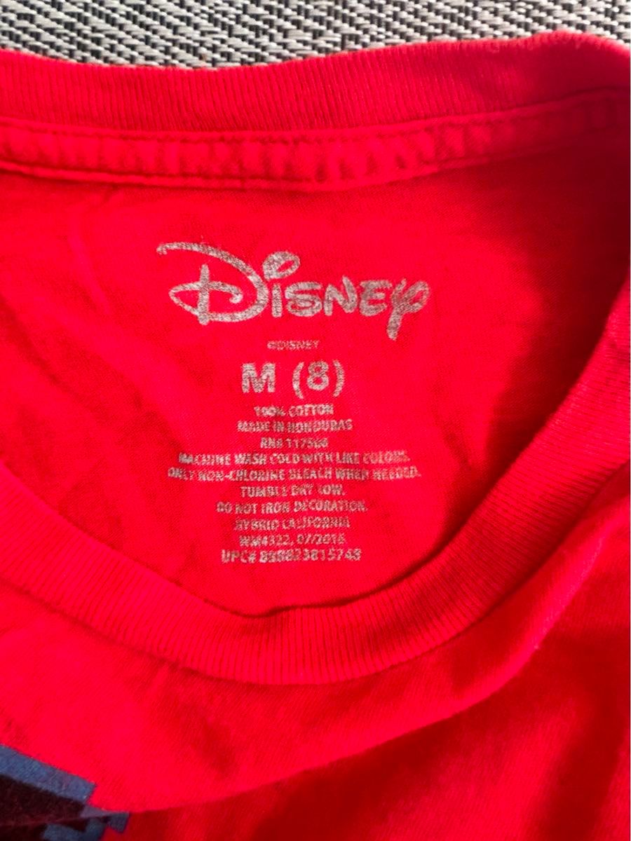 ディズニー  8ビット風ミッキー　半袖Tシャツ　M（8）130cm相当 赤